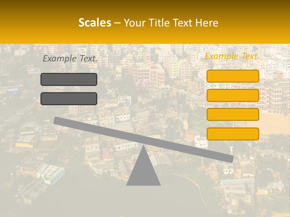 An Aerial View Of A City With Lots Of Buildings PowerPoint Template