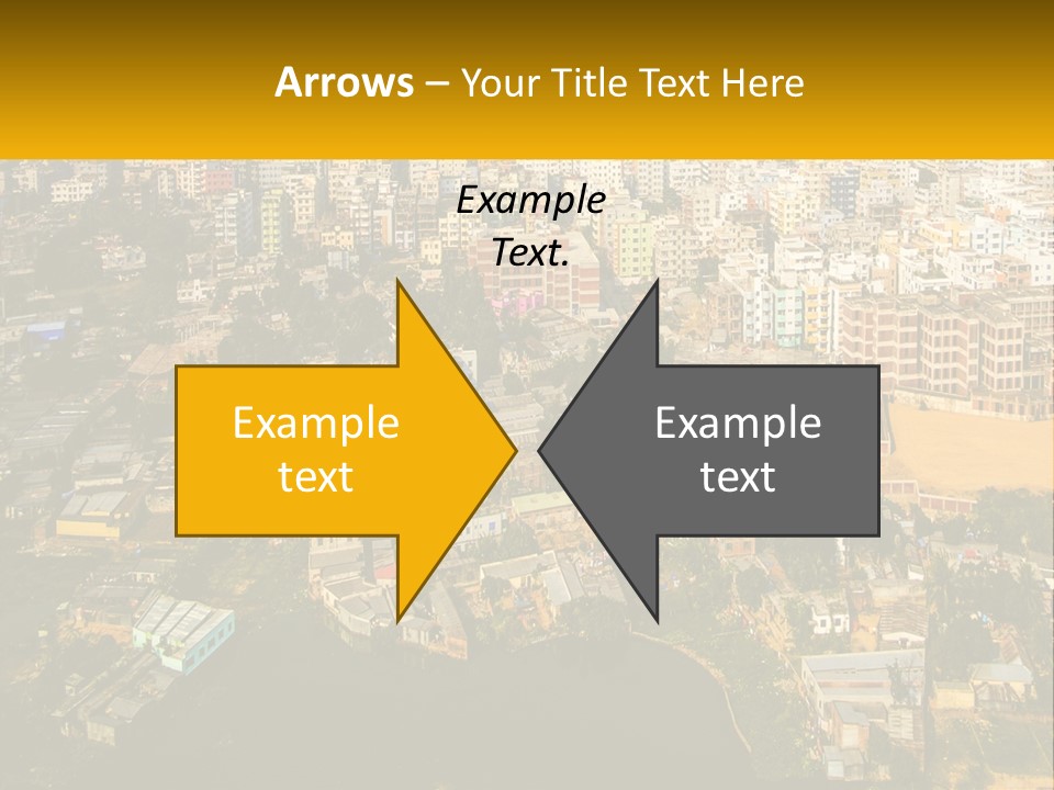 An Aerial View Of A City With Lots Of Buildings PowerPoint Template