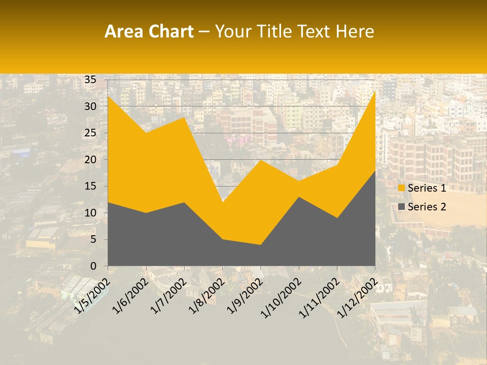 An Aerial View Of A City With Lots Of Buildings PowerPoint Template