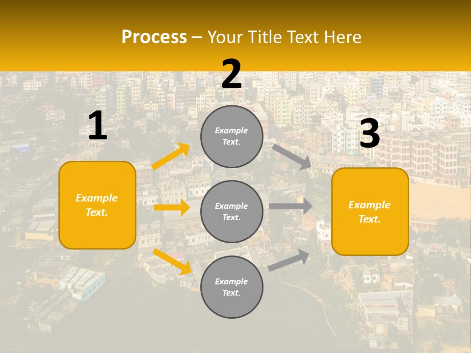 An Aerial View Of A City With Lots Of Buildings PowerPoint Template