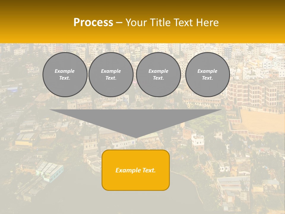 An Aerial View Of A City With Lots Of Buildings PowerPoint Template