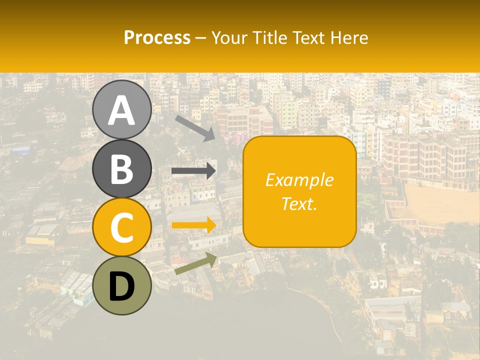 An Aerial View Of A City With Lots Of Buildings PowerPoint Template