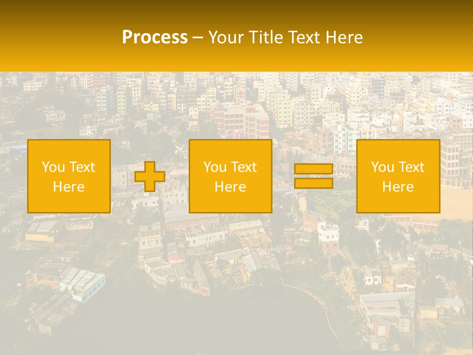 An Aerial View Of A City With Lots Of Buildings PowerPoint Template