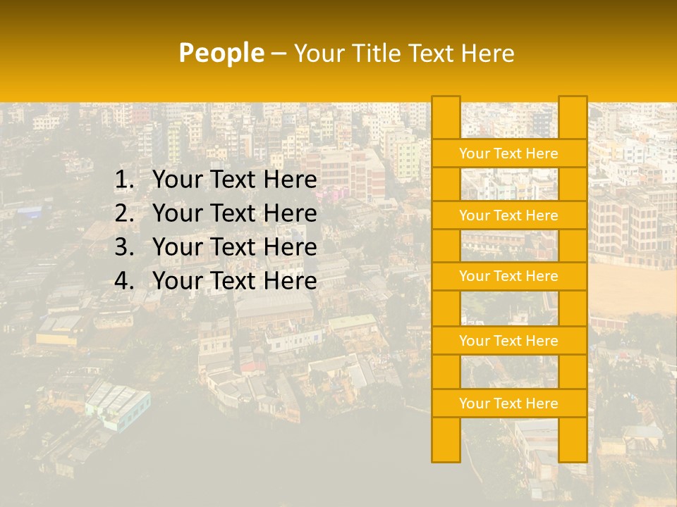 An Aerial View Of A City With Lots Of Buildings PowerPoint Template
