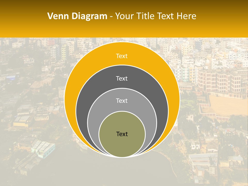 An Aerial View Of A City With Lots Of Buildings PowerPoint Template