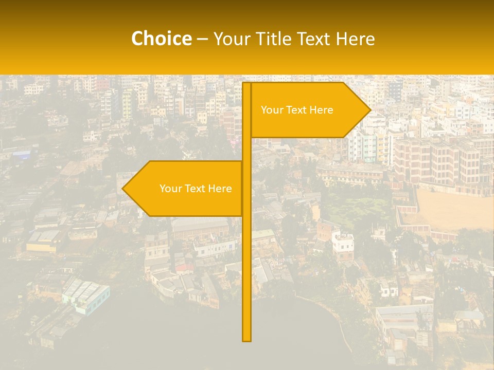 An Aerial View Of A City With Lots Of Buildings PowerPoint Template