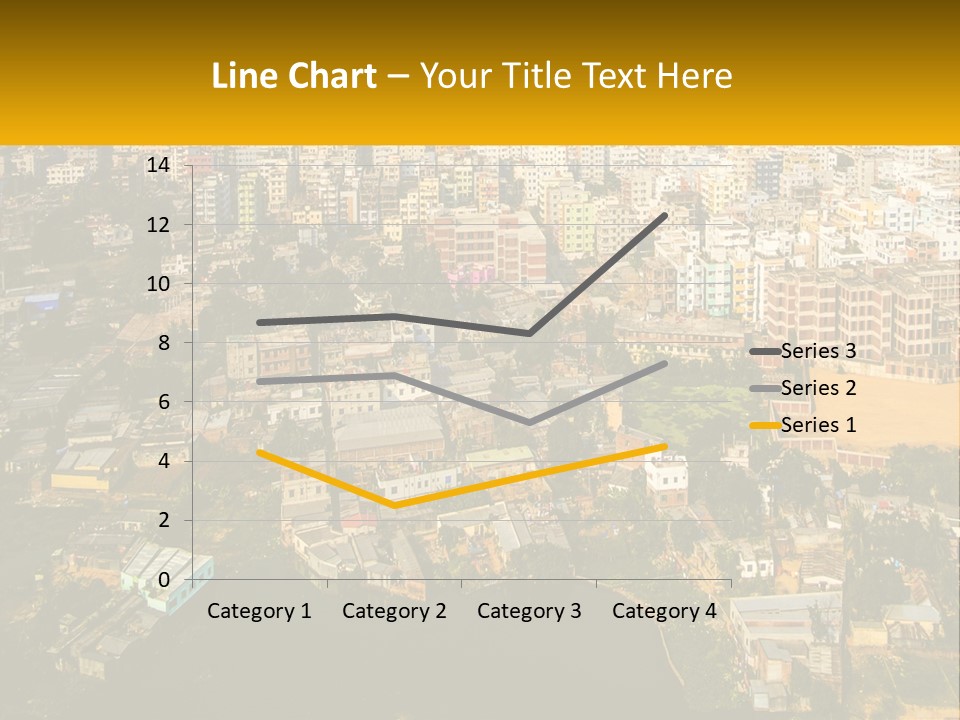 An Aerial View Of A City With Lots Of Buildings PowerPoint Template