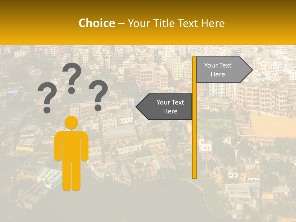 An Aerial View Of A City With Lots Of Buildings PowerPoint Template