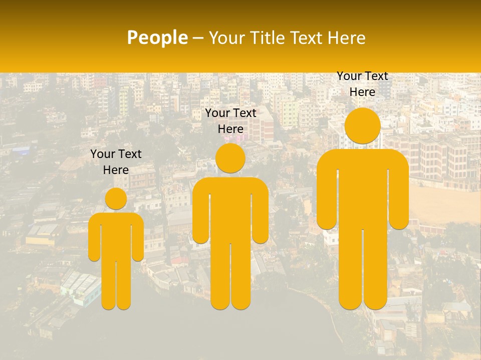 An Aerial View Of A City With Lots Of Buildings PowerPoint Template