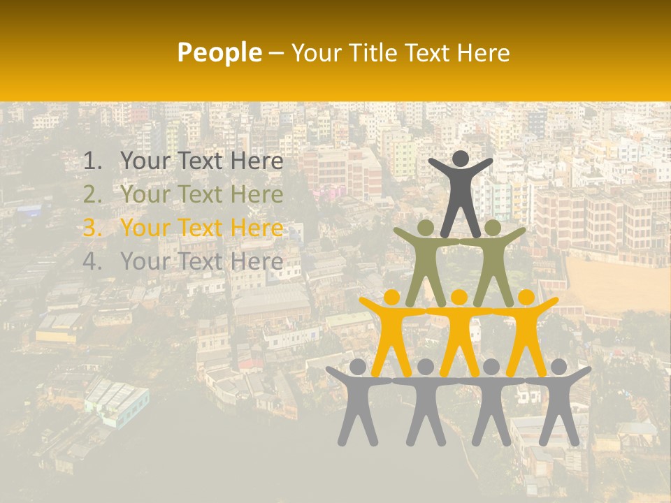 An Aerial View Of A City With Lots Of Buildings PowerPoint Template