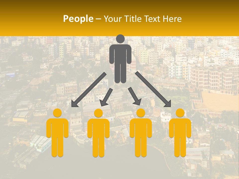 An Aerial View Of A City With Lots Of Buildings PowerPoint Template