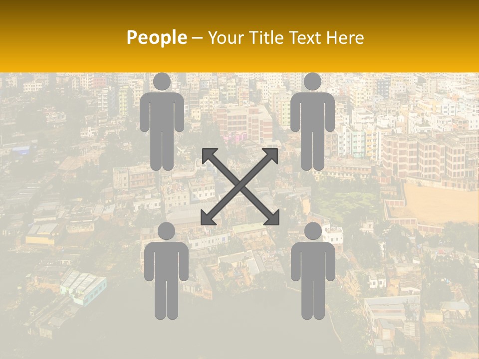 An Aerial View Of A City With Lots Of Buildings PowerPoint Template