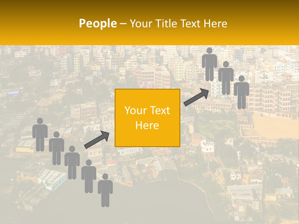 An Aerial View Of A City With Lots Of Buildings PowerPoint Template