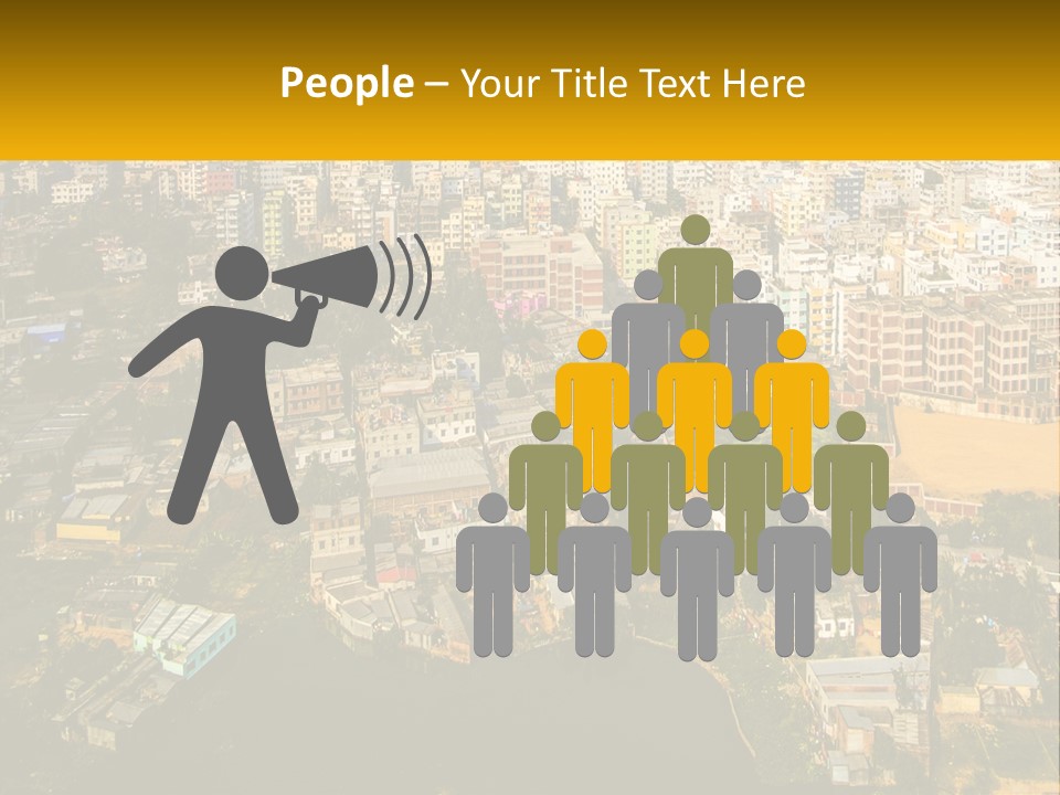 An Aerial View Of A City With Lots Of Buildings PowerPoint Template