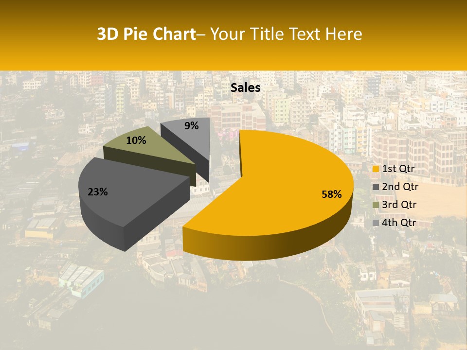 An Aerial View Of A City With Lots Of Buildings PowerPoint Template