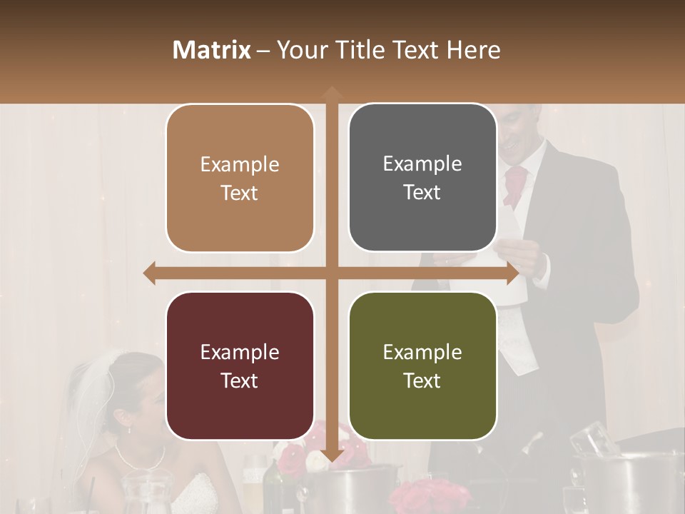 A Man In A Tuxedo Reading A Piece Of Paper PowerPoint Template