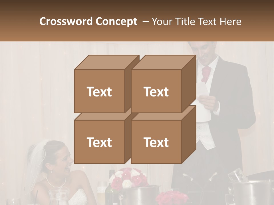 A Man In A Tuxedo Reading A Piece Of Paper PowerPoint Template