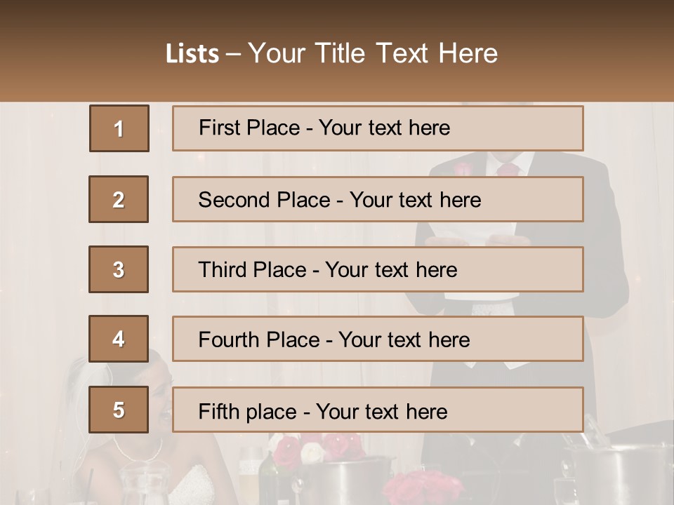 A Man In A Tuxedo Reading A Piece Of Paper PowerPoint Template