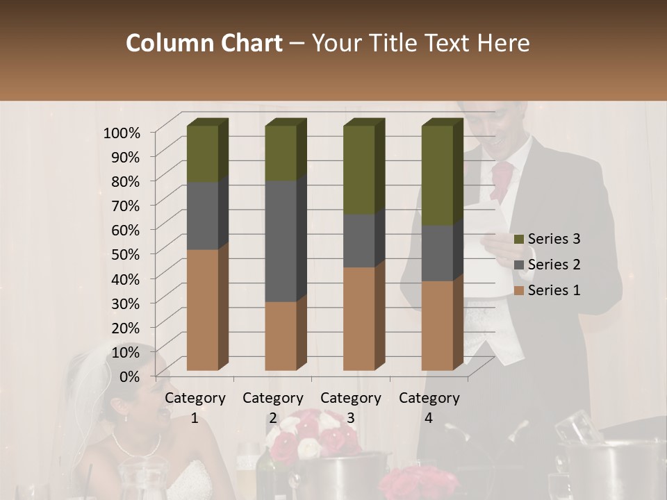A Man In A Tuxedo Reading A Piece Of Paper PowerPoint Template
