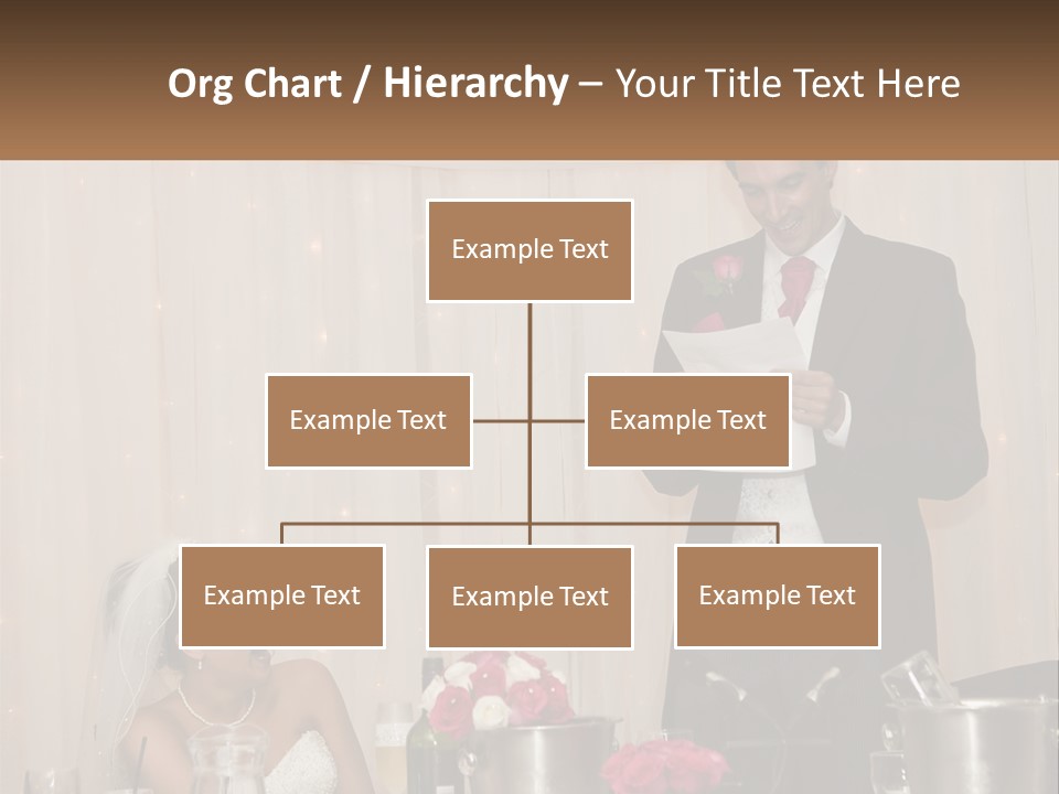 A Man In A Tuxedo Reading A Piece Of Paper PowerPoint Template