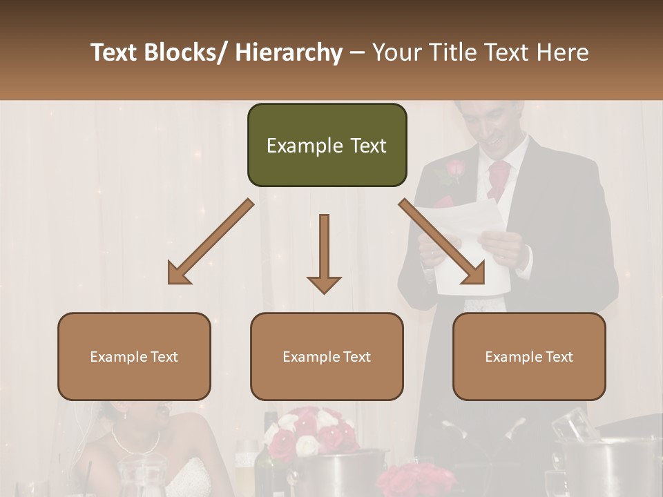 A Man In A Tuxedo Reading A Piece Of Paper PowerPoint Template