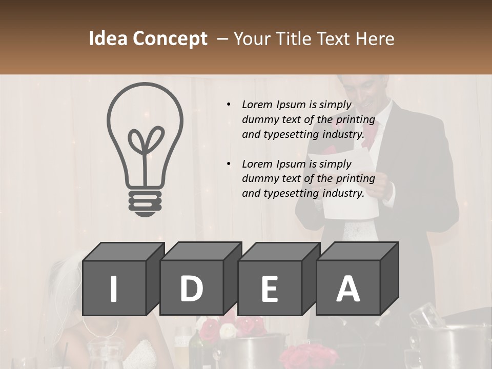 A Man In A Tuxedo Reading A Piece Of Paper PowerPoint Template