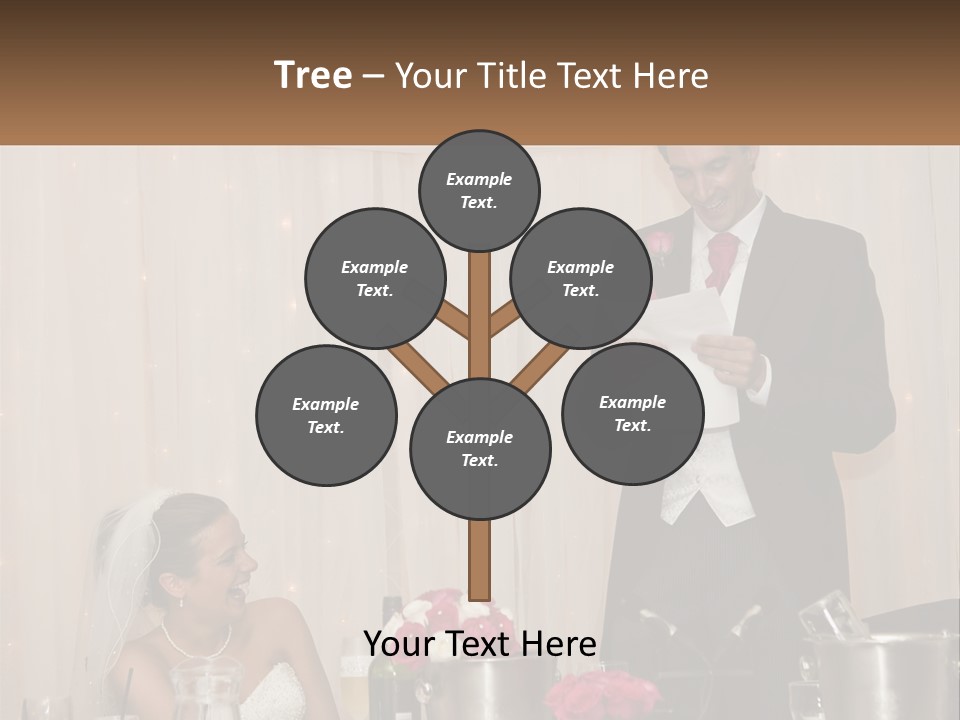 A Man In A Tuxedo Reading A Piece Of Paper PowerPoint Template