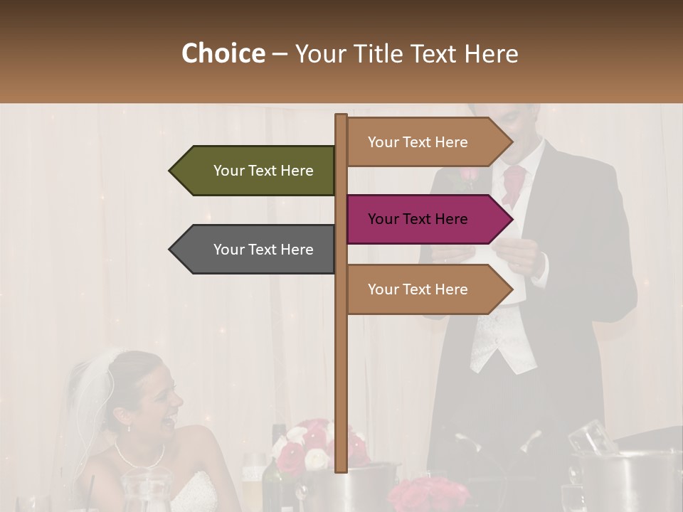 A Man In A Tuxedo Reading A Piece Of Paper PowerPoint Template