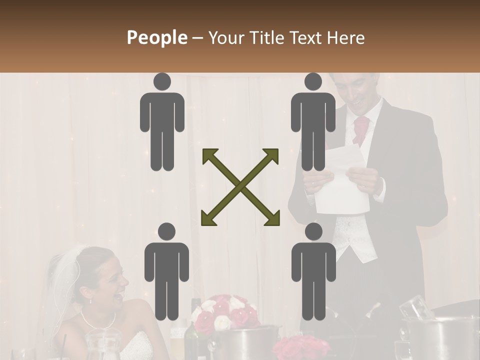 A Man In A Tuxedo Reading A Piece Of Paper PowerPoint Template