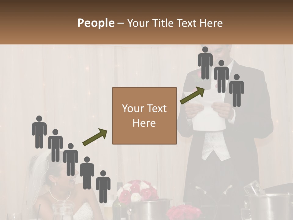 A Man In A Tuxedo Reading A Piece Of Paper PowerPoint Template