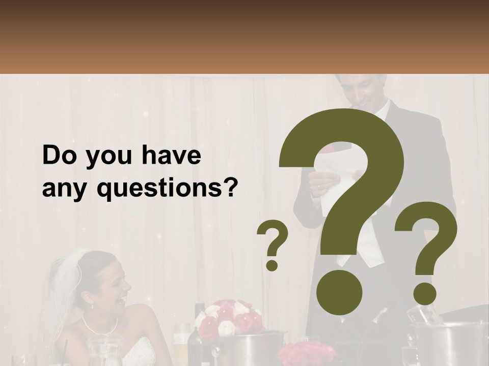 A Man In A Tuxedo Reading A Piece Of Paper PowerPoint Template