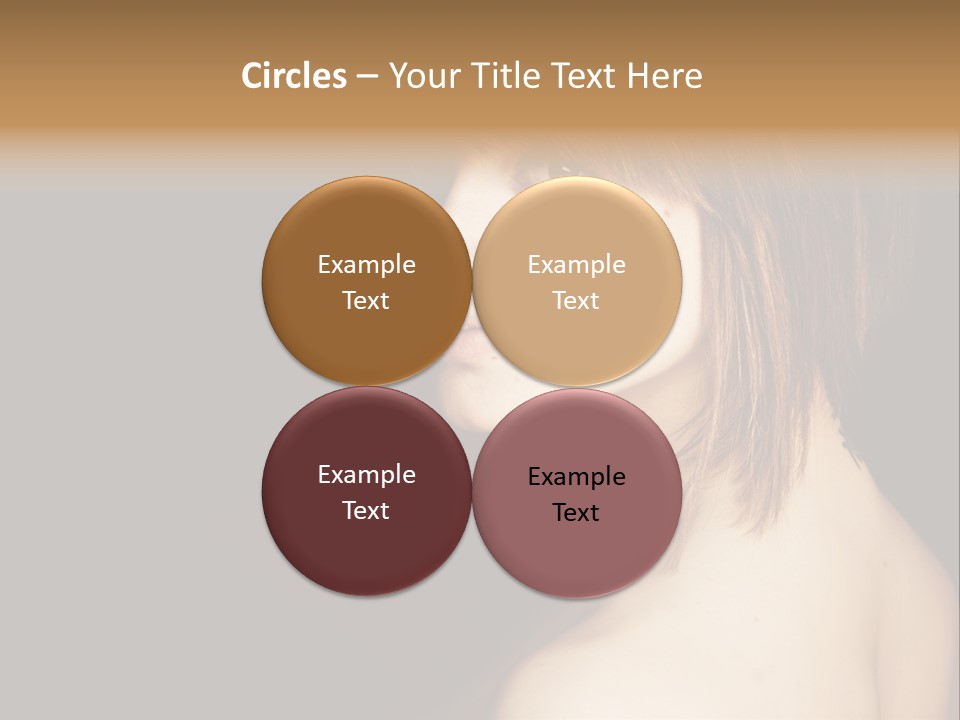 A Woman With Brown Hair Is Posing For A Picture PowerPoint Template