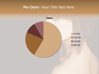 A Woman With Brown Hair Is Posing For A Picture PowerPoint Template