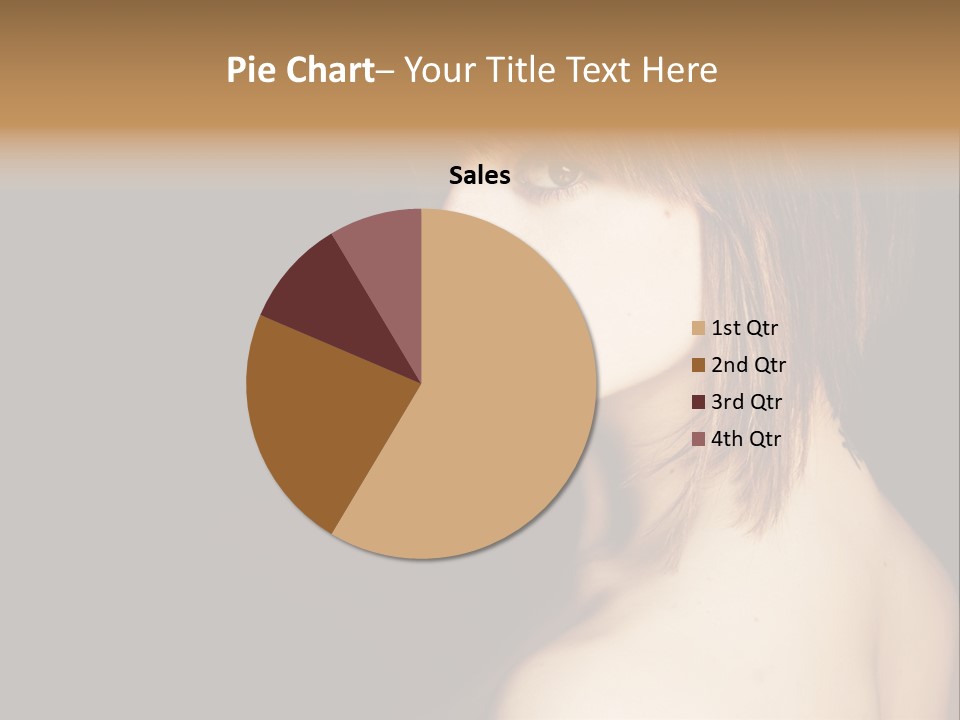 A Woman With Brown Hair Is Posing For A Picture PowerPoint Template