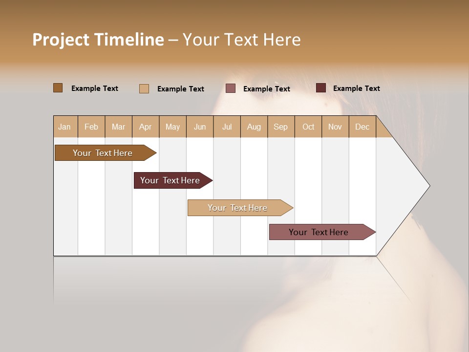 A Woman With Brown Hair Is Posing For A Picture PowerPoint Template