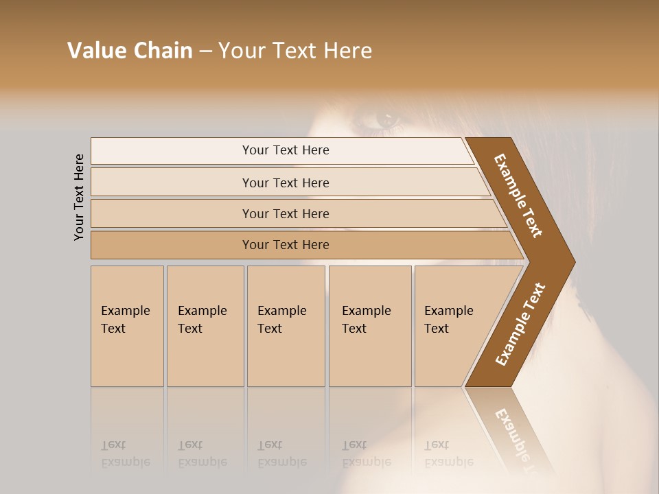 A Woman With Brown Hair Is Posing For A Picture PowerPoint Template