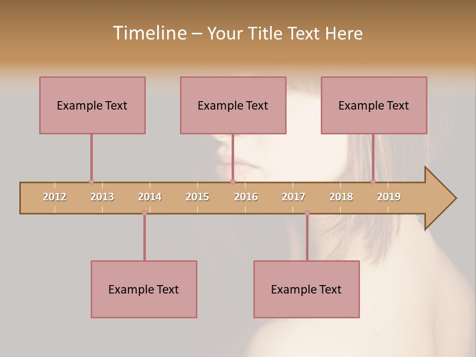 A Woman With Brown Hair Is Posing For A Picture PowerPoint Template