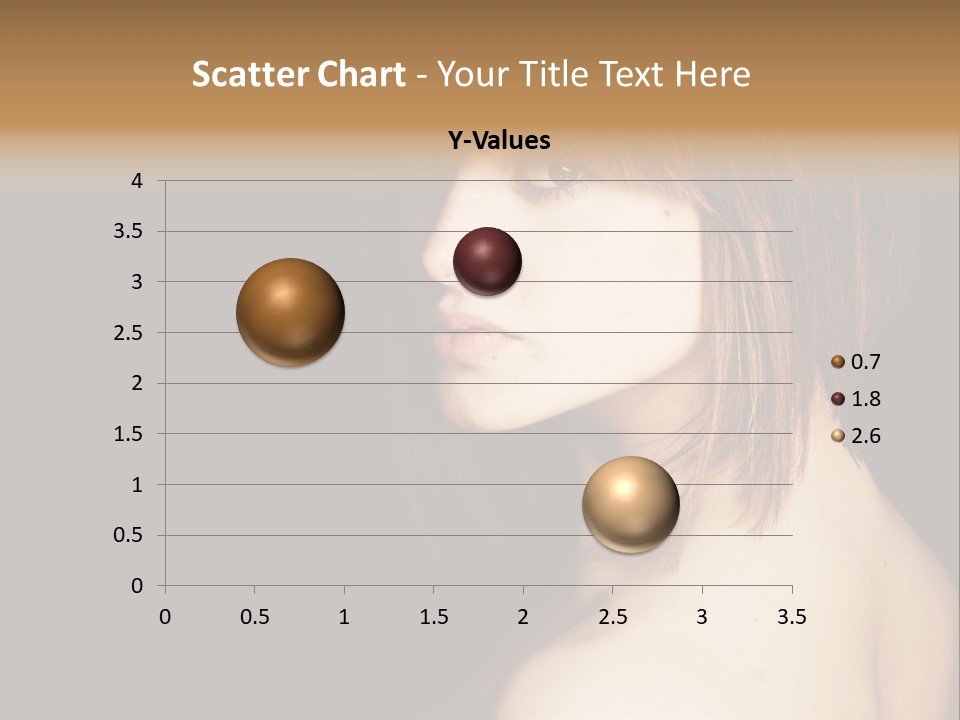 A Woman With Brown Hair Is Posing For A Picture PowerPoint Template