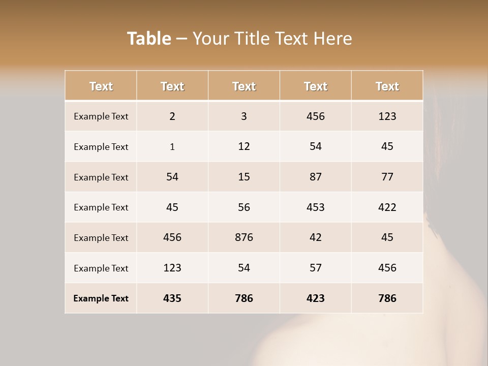 A Woman With Brown Hair Is Posing For A Picture PowerPoint Template