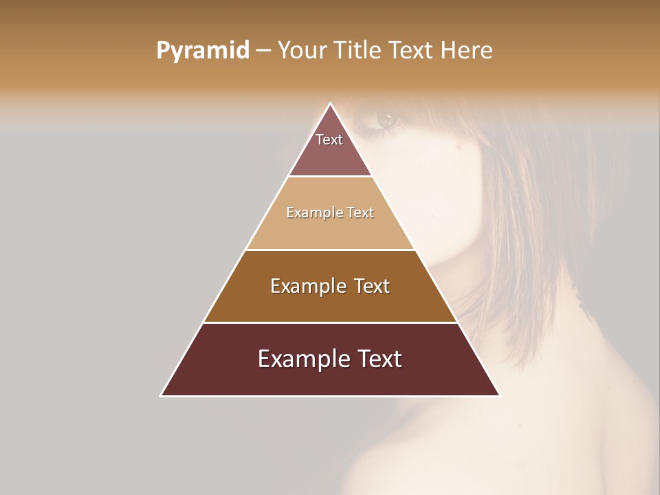 A Woman With Brown Hair Is Posing For A Picture PowerPoint Template
