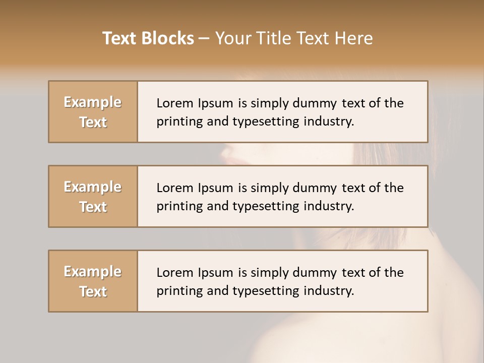 A Woman With Brown Hair Is Posing For A Picture PowerPoint Template