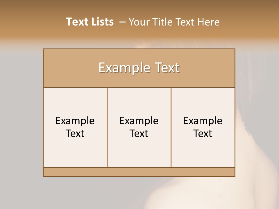 A Woman With Brown Hair Is Posing For A Picture PowerPoint Template