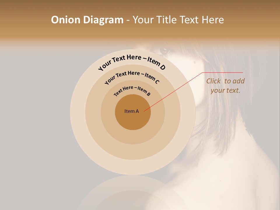 A Woman With Brown Hair Is Posing For A Picture PowerPoint Template