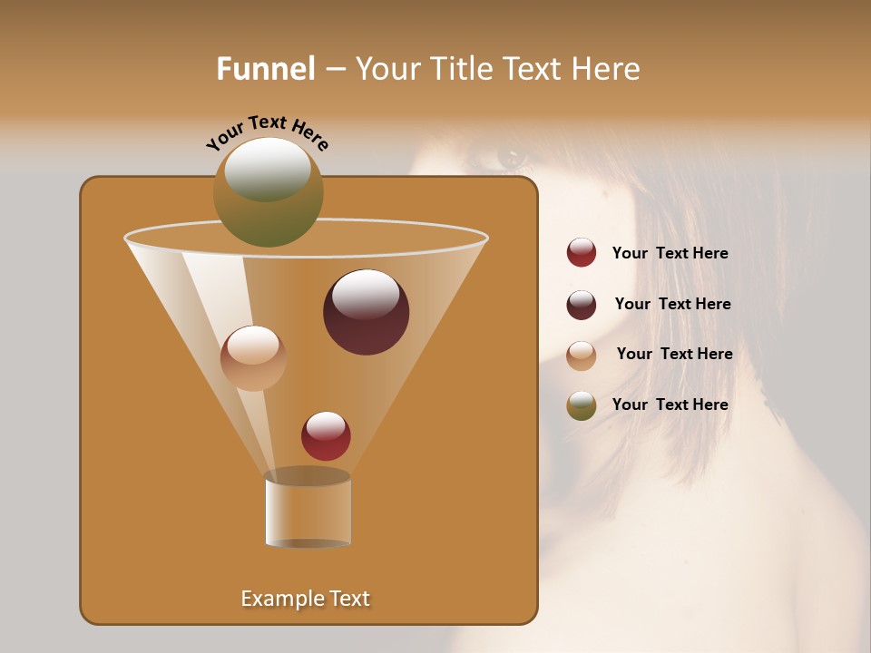 A Woman With Brown Hair Is Posing For A Picture PowerPoint Template