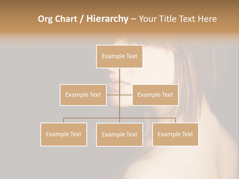 A Woman With Brown Hair Is Posing For A Picture PowerPoint Template