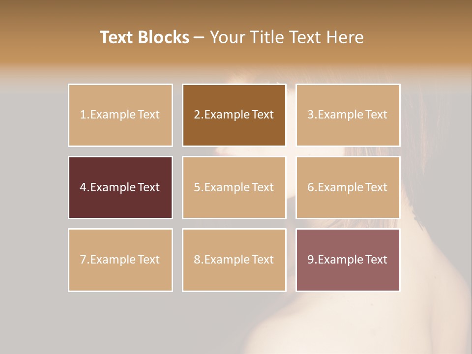 A Woman With Brown Hair Is Posing For A Picture PowerPoint Template