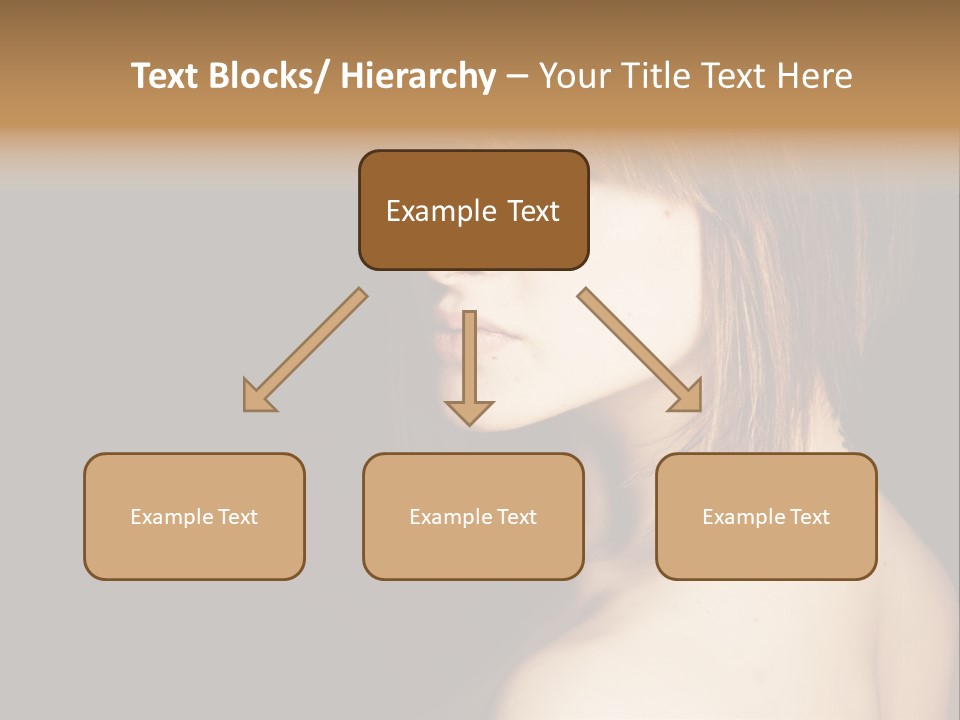 A Woman With Brown Hair Is Posing For A Picture PowerPoint Template