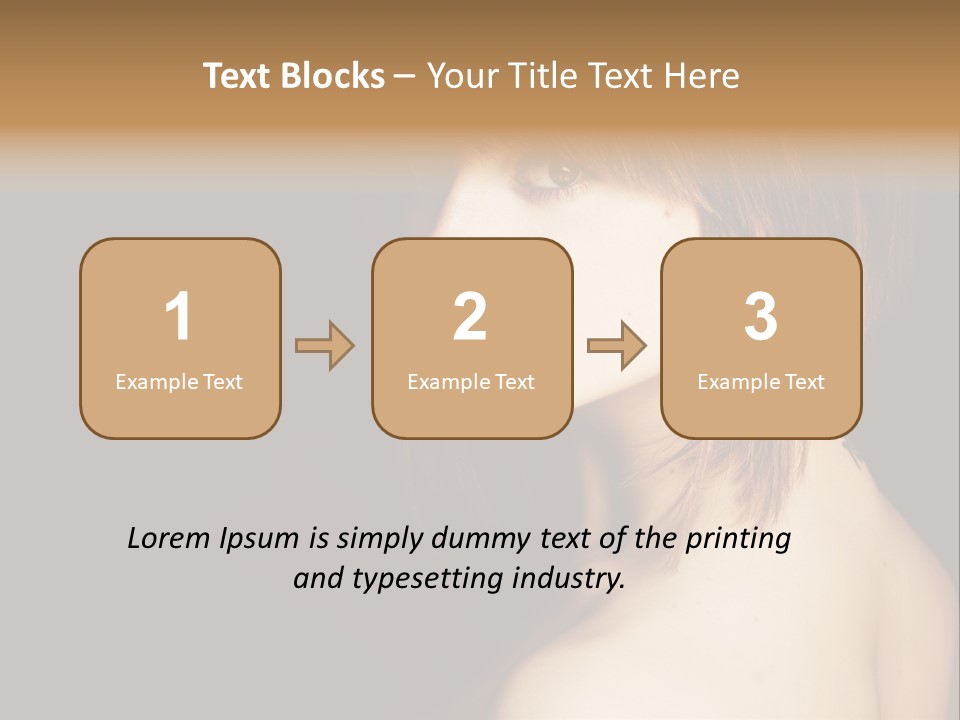 A Woman With Brown Hair Is Posing For A Picture PowerPoint Template