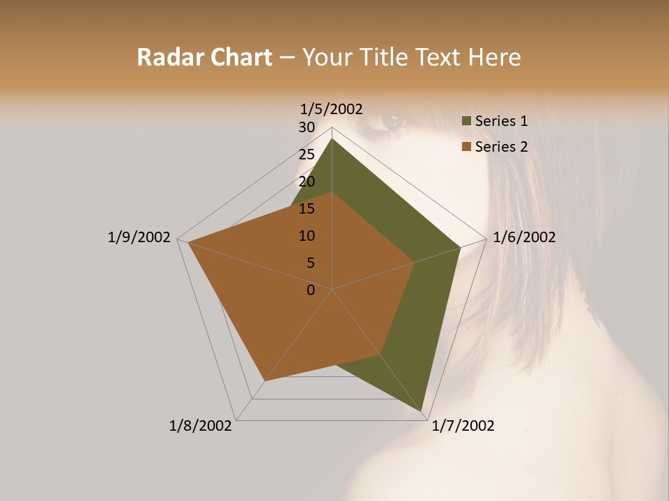 A Woman With Brown Hair Is Posing For A Picture PowerPoint Template