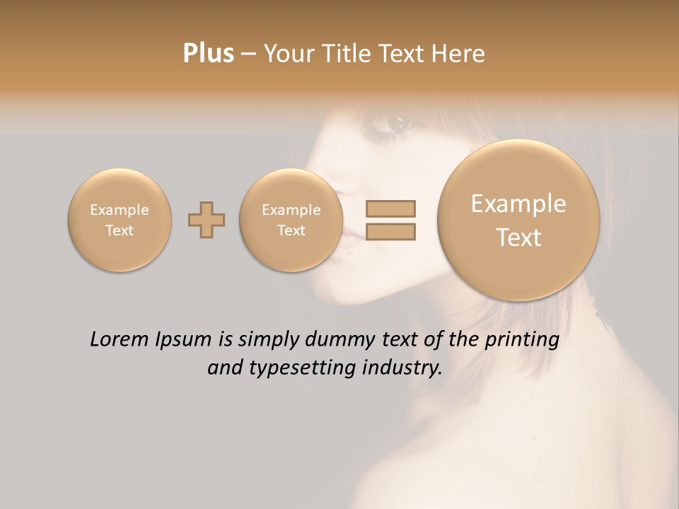 A Woman With Brown Hair Is Posing For A Picture PowerPoint Template